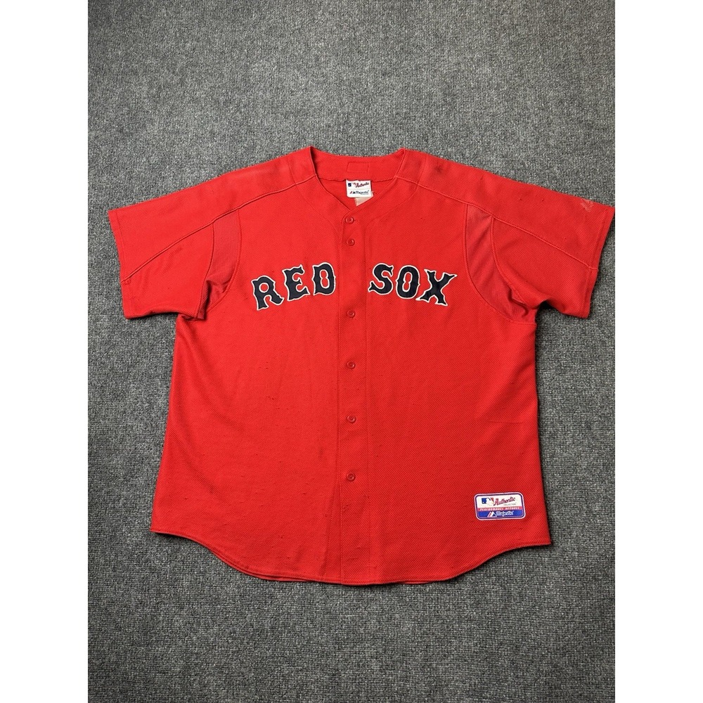 Mens Baseball Majestic‎ Red Sox Red Jersey Willie Harris #16, Size 2XL